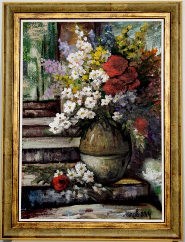 "Lilled trepil", akrüül 82x62