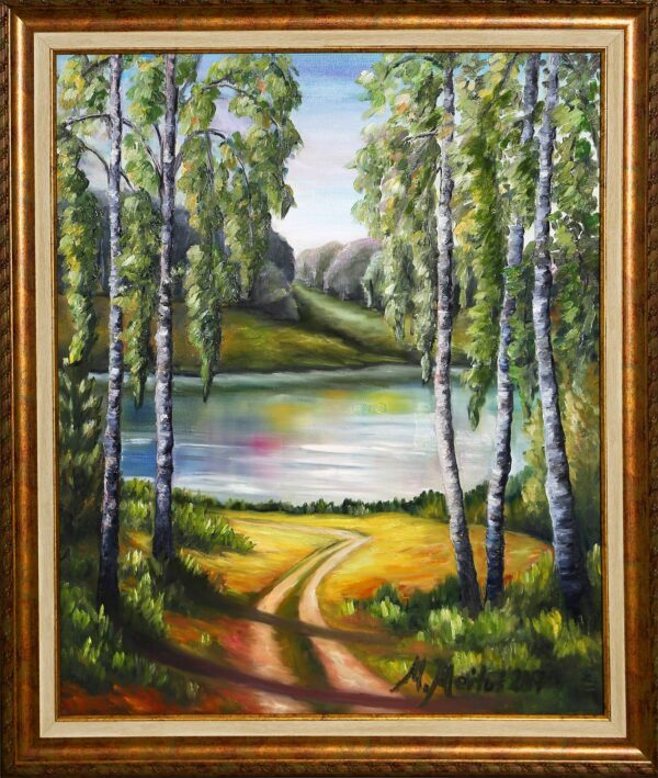 "Kased jõe ääres", õli 2017, 59x69