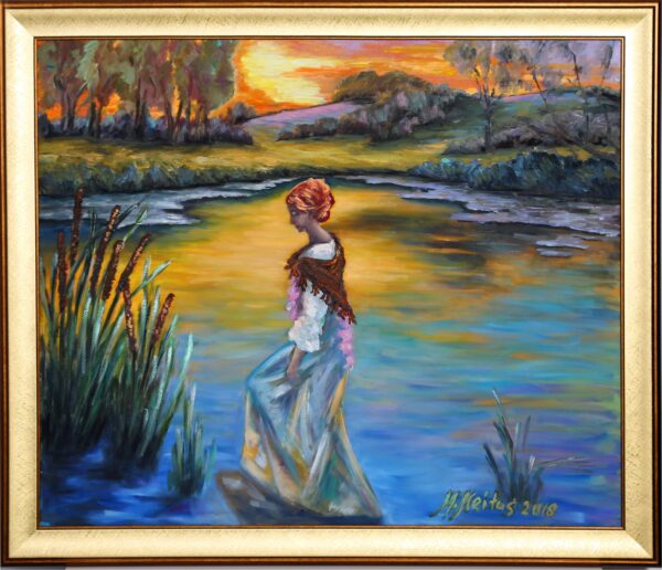 "Päikeseloojang", õli , 67x57