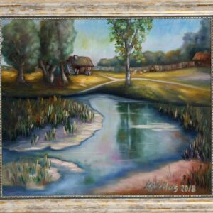 "Vaade maakodule", õli, 63x55