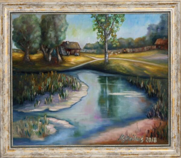 "Vaade maakodule", õli, 63x55