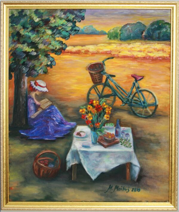 "Romantiline piknik" õli, 2019, 55x65