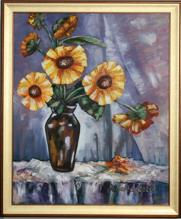 "Päevalilled", õli, 57x69